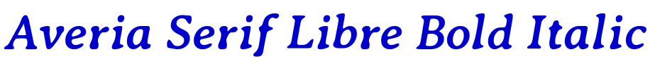 Averia Serif Libre Bold Italic font